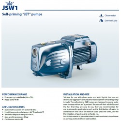 Pedrollo JSWm1AX-80CL modelio specifikacija