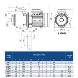 E-Tech EH9/4T daugiapakopio siurblio schema