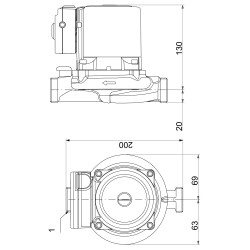 Grundfos UPA 15-120 cirkuliacinio siurblio schema