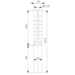 Grundfos SP 2A-13 vandens siurblio gręžiniui schema