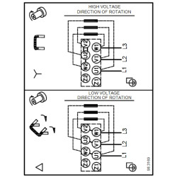 Grundfos NB 32-125.1/110 AAF2AESBAQEGW1 sausai statomo vienpakopio siurblio elektrinė schema
