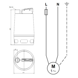Grundfos Unilift AP35.40.08.A1V drenažinio siurblio schema