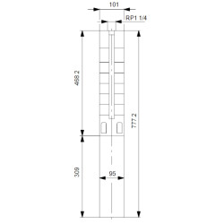 Grundfos SP 3A-15 vandens siurblio gręžiniui schema