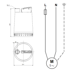 Grundfos Unilift AP12.50.11.A1 drenažinio siurblio schema