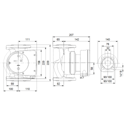 Grundfos Magna1 32-100F 220 cirkuliacinio siurblio elektrinė schema