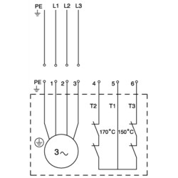 Grundfos SEG.40.09.2.50B fekalinio siurblio elektrinė schema