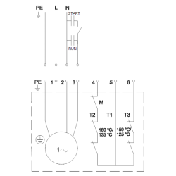 Grundfos SEG.40.09.2.1.502 fekalinio siurblio elektrinė schema