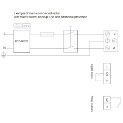Grundfos Magna1 40-180 F 250 cirkuliacinio siurblio elektrinė schema