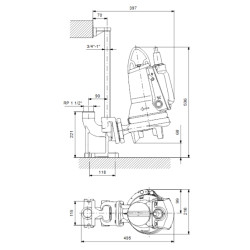 Grundfos SEG.40.12.E.2.1.502 fekalinio siurblio schema