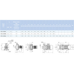 SAER IR32-200NC/NB/NA išcentrinio siurblio schema
