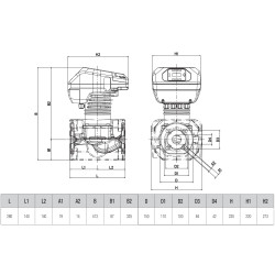 DAB Evoplus 250.40 M cirkuliacinių siurblių schema