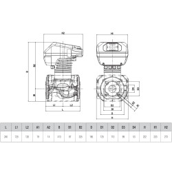 DAB Evoplus 240.50 M cirkuliacinių siurblių schema
