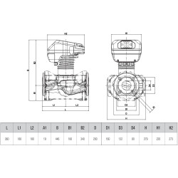 DAB Evoplus 360.80 M cirkuliacinių siurblių schema