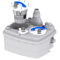 Nuotekų siurblinė su smulkintuvais SFA Sanicubic 2 Pro 3kW 230V max. 13m 250L/min.