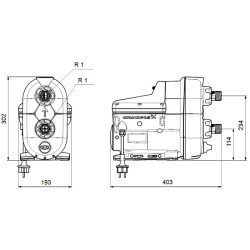 Grundfos SCALA2 3-45 matmenys