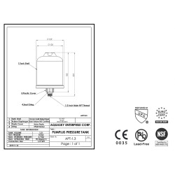 Hidroforo talpa Aquasky Plus APT 1.3, 1.3L schema