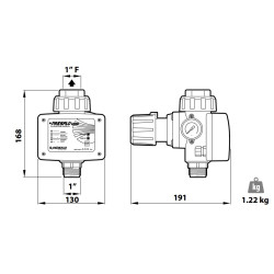 Elektrinis slėgio reguliatorius Pedrollo PRESFLO VARIO 230V 1.5kW - matmenys