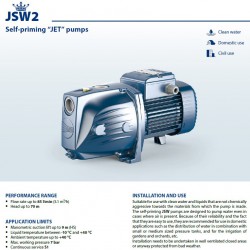 Pedrollo JSWm2BX-50CL modelio specifikacija