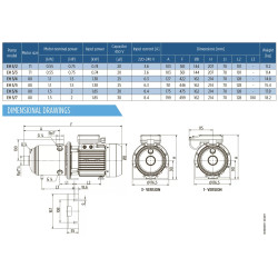 Franklin EH5/06 I015 M5 E0 IE2 E-Tech 1.5kW 230V schema