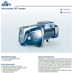 Pedrollo JSWm1BX-40APT modelio specifikacija