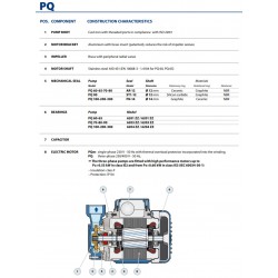 Pedrollo PQm70 modelio specifikacija