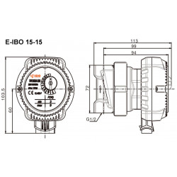 Ibo E-IBO15-14 dydžio parametrai